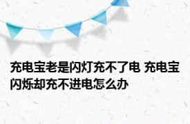 充电宝老是闪灯充不了电 充电宝闪烁却充不进电怎么办