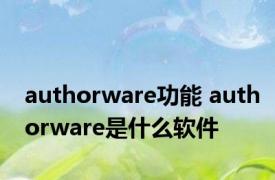 authorware功能 authorware是什么软件