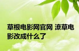 草根电影网官网 潦草电影改成什么了