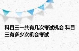 科目三一共有几次考试机会 科目三有多少次机会考试