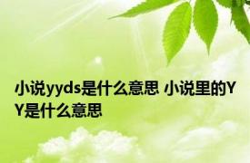 小说yyds是什么意思 小说里的YY是什么意思