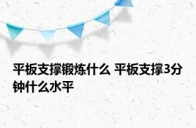 平板支撑锻炼什么 平板支撑3分钟什么水平