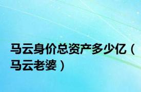 马云身价总资产多少亿（马云老婆）