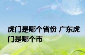 虎门是哪个省份 广东虎门是哪个市