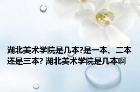 湖北美术学院是几本?是一本、二本还是三本? 湖北美术学院是几本啊