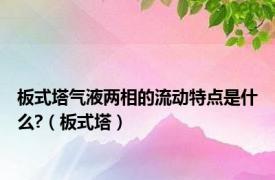 板式塔气液两相的流动特点是什么?（板式塔）