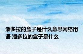 潘多拉的盒子是什么意思网络用语 潘多拉的盒子是什么