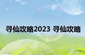 寻仙攻略2023 寻仙攻略 