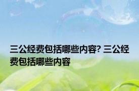 三公经费包括哪些内容? 三公经费包括哪些内容