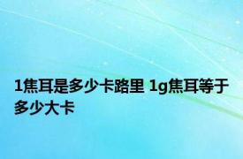 1焦耳是多少卡路里 1g焦耳等于多少大卡