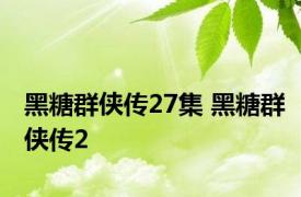 黑糖群侠传27集 黑糖群侠传2 