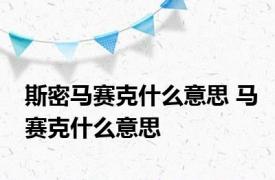 斯密马赛克什么意思 马赛克什么意思