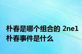 朴春是哪个组合的 2ne1朴春事件是什么