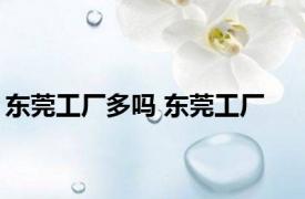 东莞工厂多吗 东莞工厂 