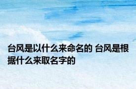 台风是以什么来命名的 台风是根据什么来取名字的