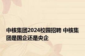 中核集团2024校园招聘 中核集团是国企还是央企