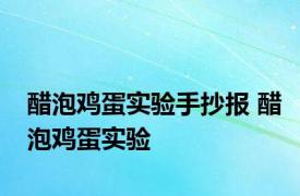 醋泡鸡蛋实验手抄报 醋泡鸡蛋实验 