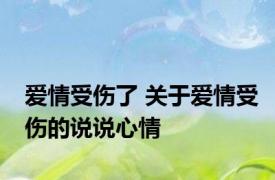 爱情受伤了 关于爱情受伤的说说心情