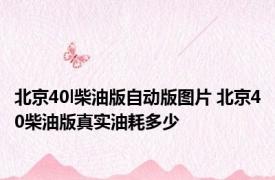 北京40l柴油版自动版图片 北京40柴油版真实油耗多少