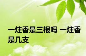 一炷香是三根吗 一炷香是几支