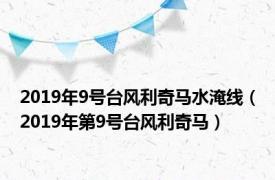 2019年9号台风利奇马水淹线（2019年第9号台风利奇马）