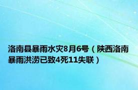 洛南县暴雨水灾8月6号（陕西洛南暴雨洪涝已致4死11失联）