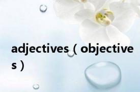 adjectives（objectives）