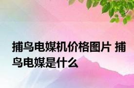 捕鸟电媒机价格图片 捕鸟电媒是什么