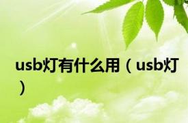 usb灯有什么用（usb灯）