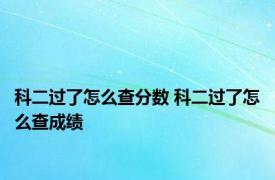 科二过了怎么查分数 科二过了怎么查成绩