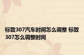 标致307汽车时间怎么调整 标致307怎么调整时间