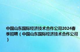 中国山东国际经济技术合作公司2024春季招聘（中国山东国际经济技术合作公司）