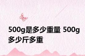 500g是多少重量 500g多少斤多重