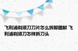 飞利浦剃须刀刀片怎么拆卸图解 飞利浦剃须刀怎样拆刀头