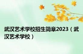 武汉艺术学校招生简章2023（武汉艺术学校）