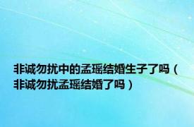 非诚勿扰中的孟瑶结婚生子了吗（非诚勿扰孟瑶结婚了吗）