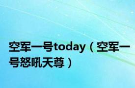 空军一号today（空军一号怒吼天尊）