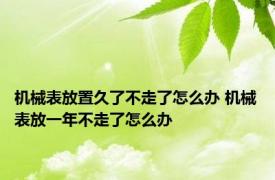 机械表放置久了不走了怎么办 机械表放一年不走了怎么办