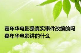 嘉年华电影是真实事件改编的吗 嘉年华电影讲的什么