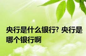 央行是什么银行? 央行是哪个银行啊