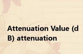 Attenuation Value (dB) attenuation 