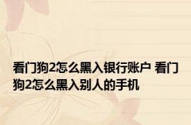 看门狗2怎么黑入银行账户 看门狗2怎么黑入别人的手机