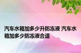 汽车水箱加多少升防冻液 汽车水箱加多少防冻液合适