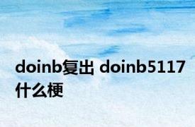 doinb复出 doinb5117什么梗