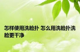 怎样使用洗脸扑 怎么用洗脸扑洗脸更干净