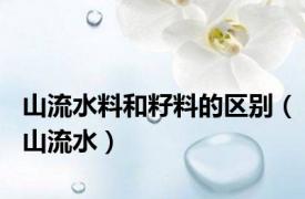 山流水料和籽料的区别（山流水）