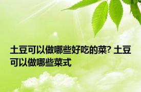 土豆可以做哪些好吃的菜? 土豆可以做哪些菜式