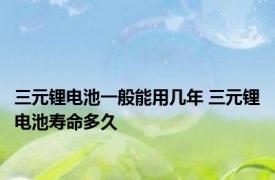 三元锂电池一般能用几年 三元锂电池寿命多久