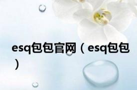 esq包包官网（esq包包）