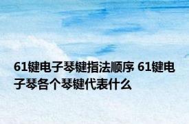 61键电子琴键指法顺序 61键电子琴各个琴键代表什么